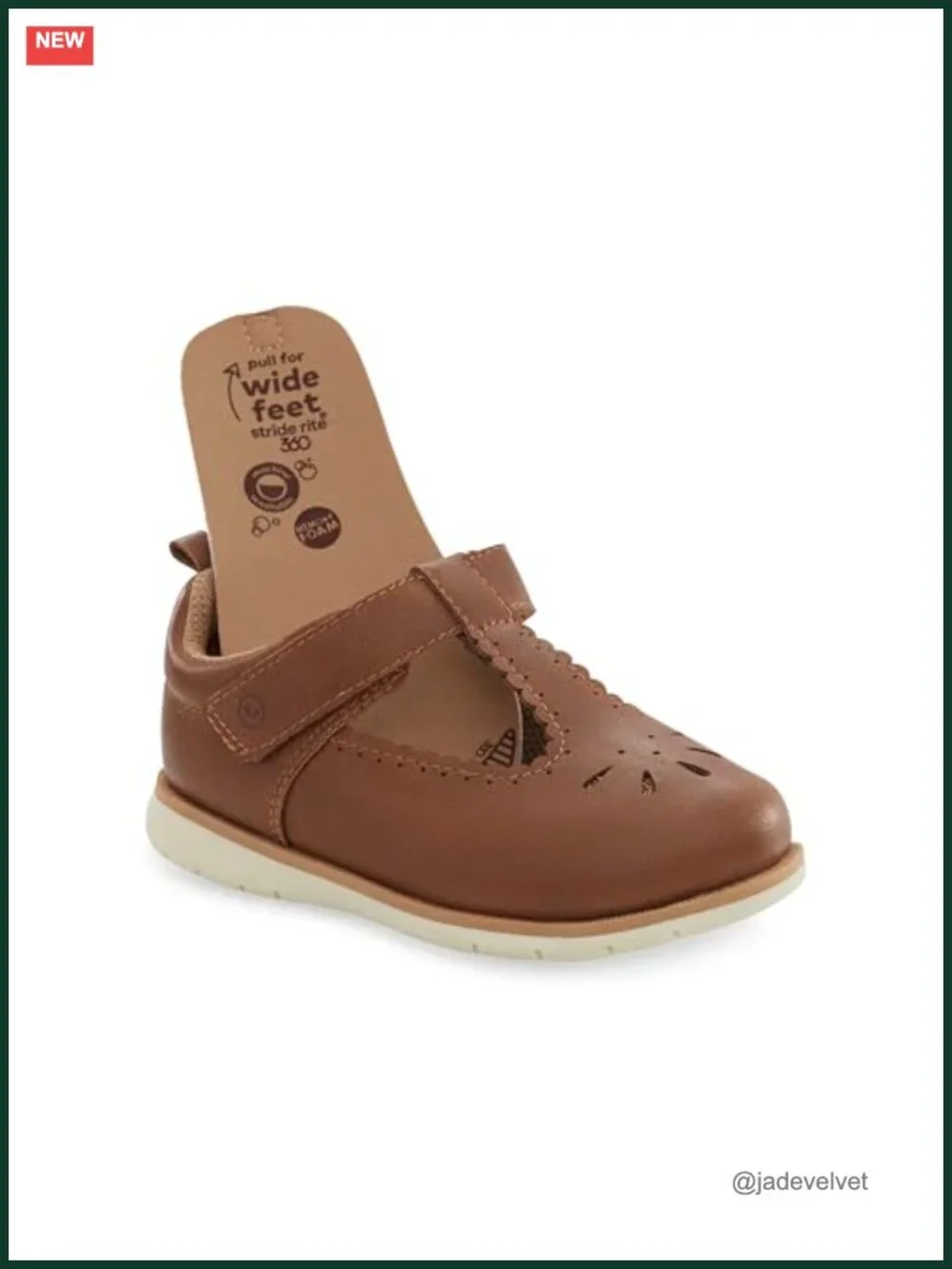 Toddler Little Kid Mary Jane Flats Hook Loop Closure Memory Foam